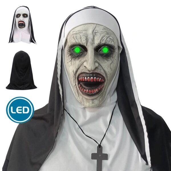 The Nun Valak Full Head Creepy Latex Mask Halloween Party Prop Dressup Scary